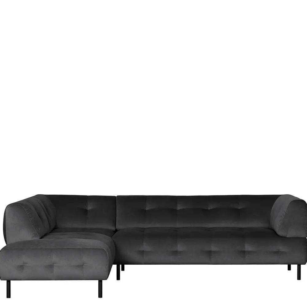 Wohnen Sofas|Sofa*4 Personen Polsterecke in Graubraun Samtbezug - Marian