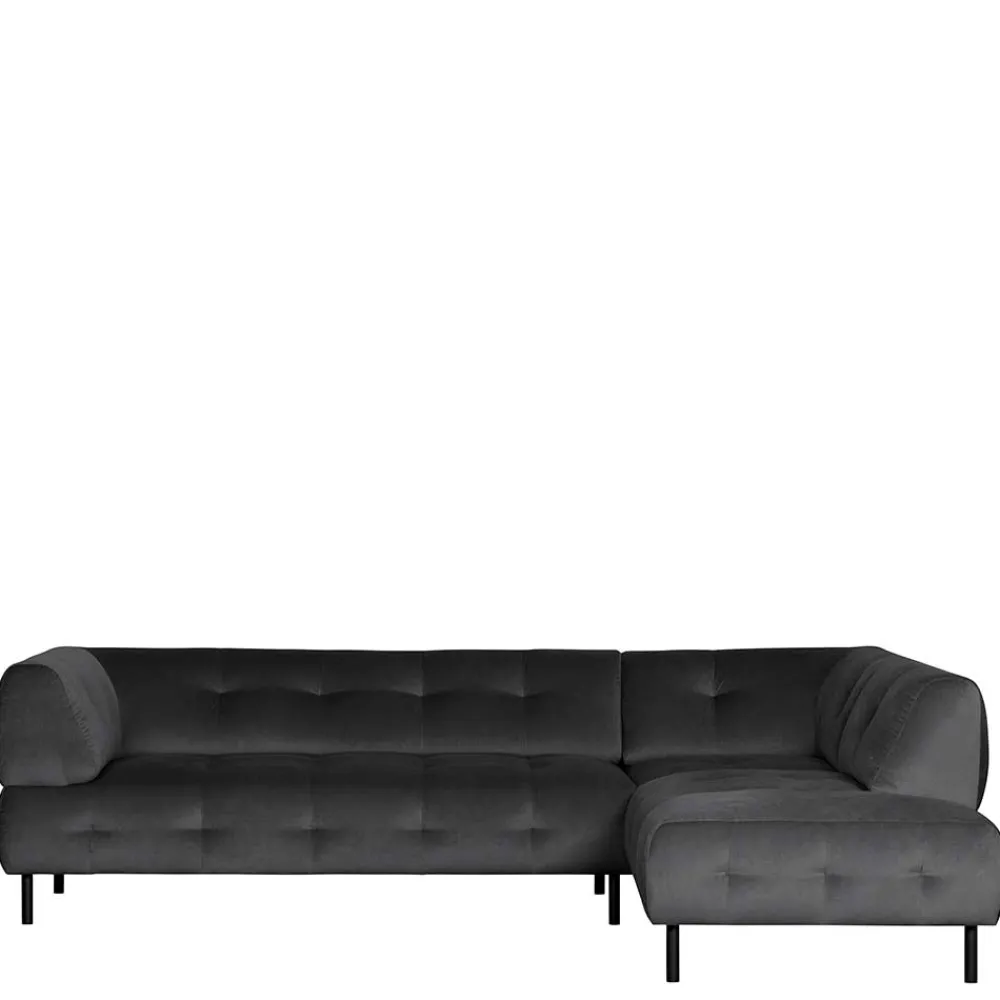 Wohnen Sofas|Sofa*4 Personen Polsterecke in Graubraun Samtbezug - Marian