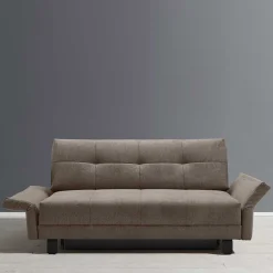 Wohnen Schlafsofas*2 Personen Schlafcouch in Dunkelbraun - Jaxta