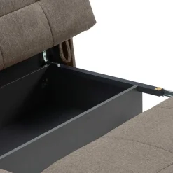 Wohnen Schlafsofas*2 Personen Schlafcouch in Dunkelbraun - Jaxta