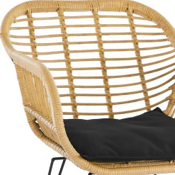 Wohnen 2 Personen Sitzgarnitur aus Kunstrattan - Vasteca (dreiteilig)