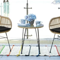 Wohnen 2 Personen Sitzgarnitur aus Kunstrattan - Vasteca (dreiteilig)