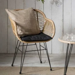 Wohnen 2 Personen Sitzgarnitur aus Kunstrattan - Vasteca (dreiteilig)