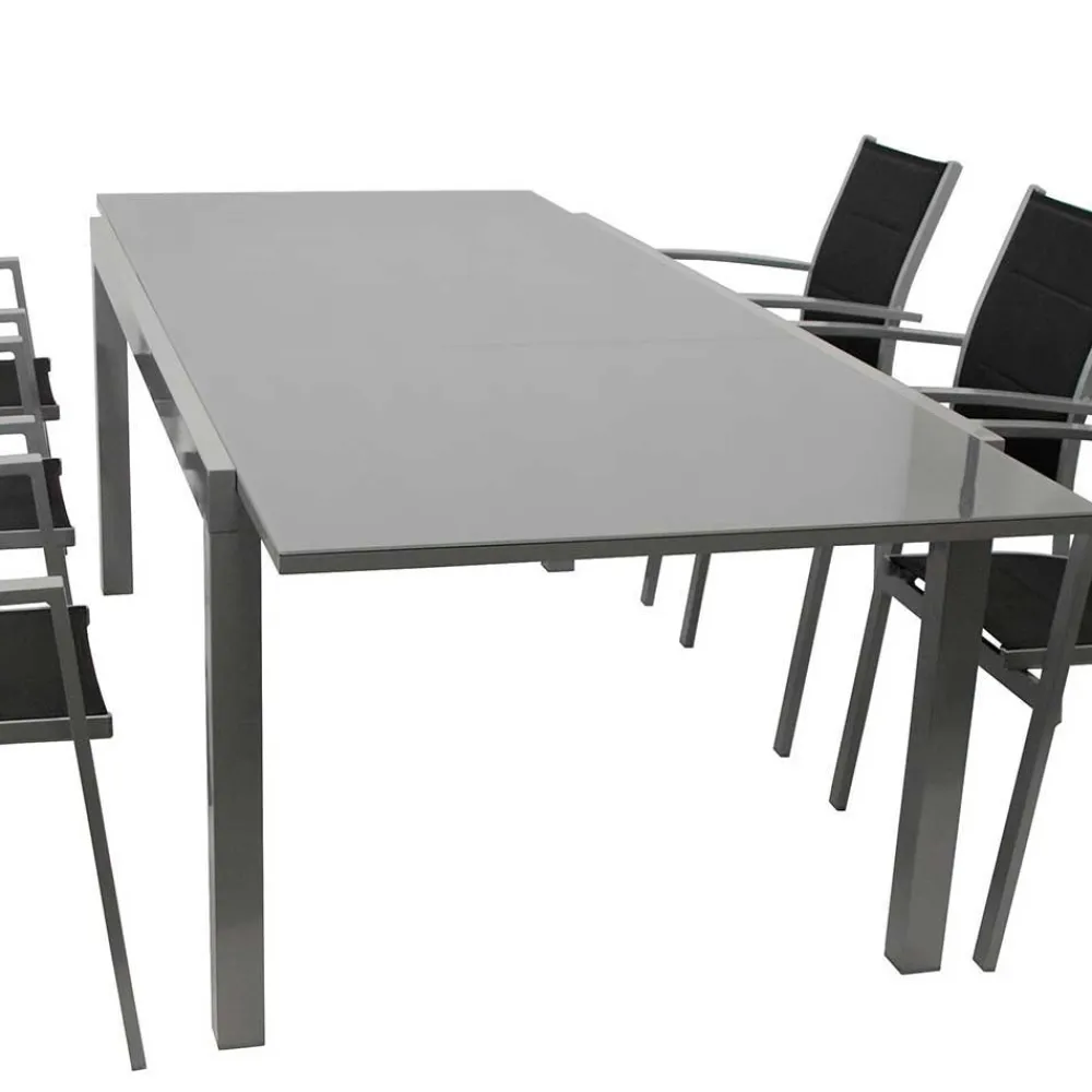 Wohnen 8 Personen Tischgruppe für Garten - Gestina (neunteilig)