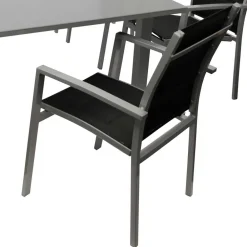 Wohnen 8 Personen Tischgruppe für Garten - Gestina (neunteilig)