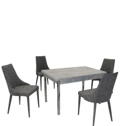 Wohnen Küchen-Essgruppen|Esszimmer Komplett*4 Personen Tischgruppe günstig - Times (fünfteilig)