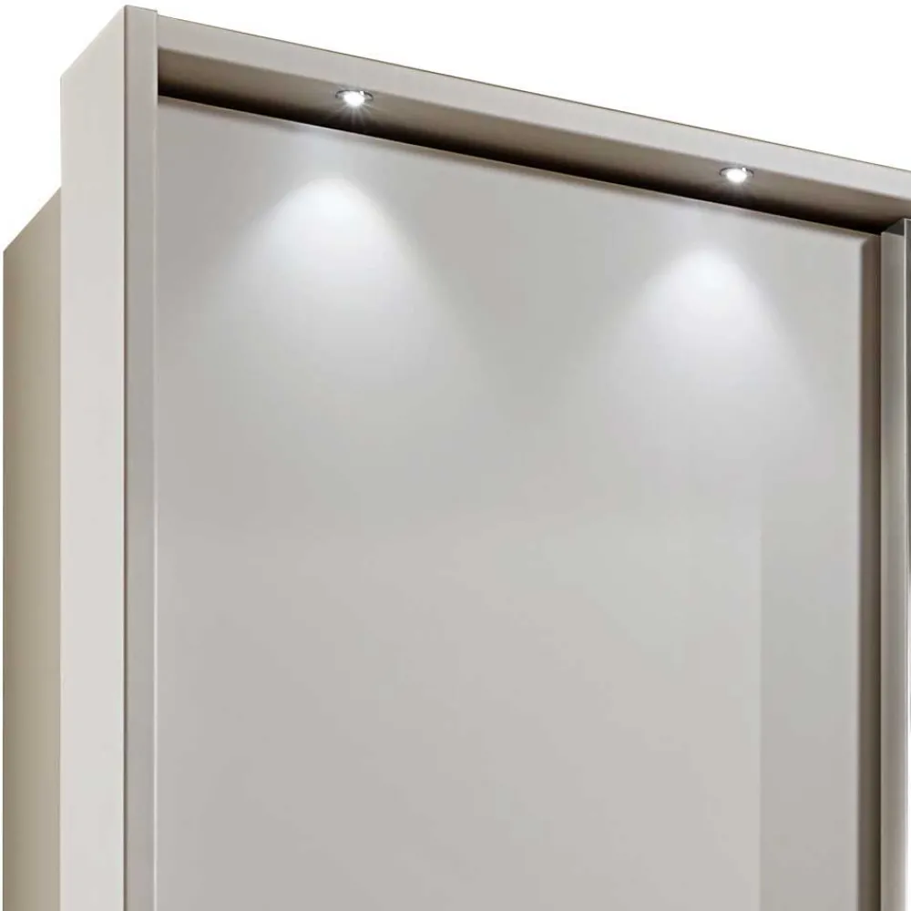 Wohnen 3 Schiebetüren Schlafzimmer Schrank in Beige - Zesgina