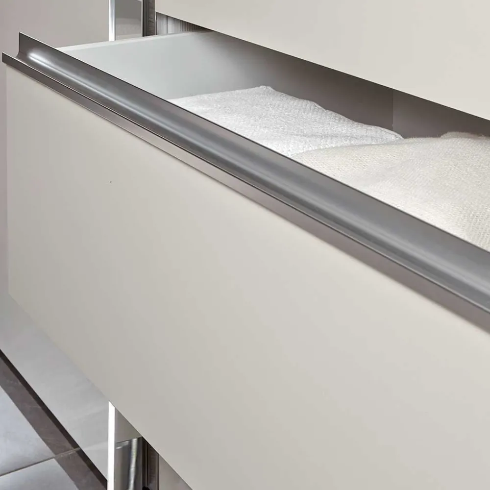 Wohnen 3 Schiebetüren Schlafzimmer Schrank in Beige - Zesgina