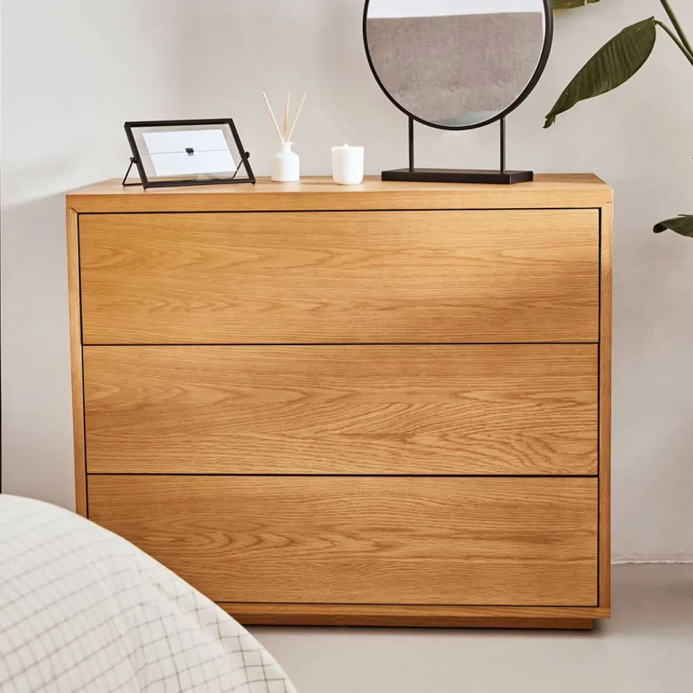 Wohnen Flurkommoden|Küchenschränke*3 Schubladen Kommode mit Sockelgestell - Elastian