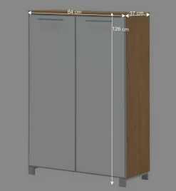 Wohnen Schuhschränke*2 türiger Schuhschrank Wynoca in Weiß Glas beschichtet