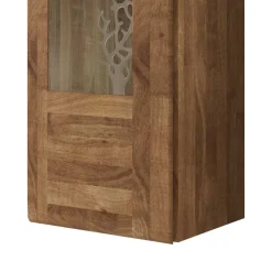 Wohnen 1 türiger Vitrine Vaskov aus Wildeiche Massivholz