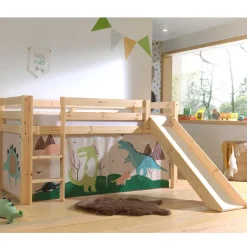 Kinder Wohnen Abenteuerbett Dinosaurier mit Rutsche - Vacoas