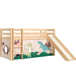 Kinder Wohnen Abenteuerbett Dinosaurier mit Rutsche - Vacoas