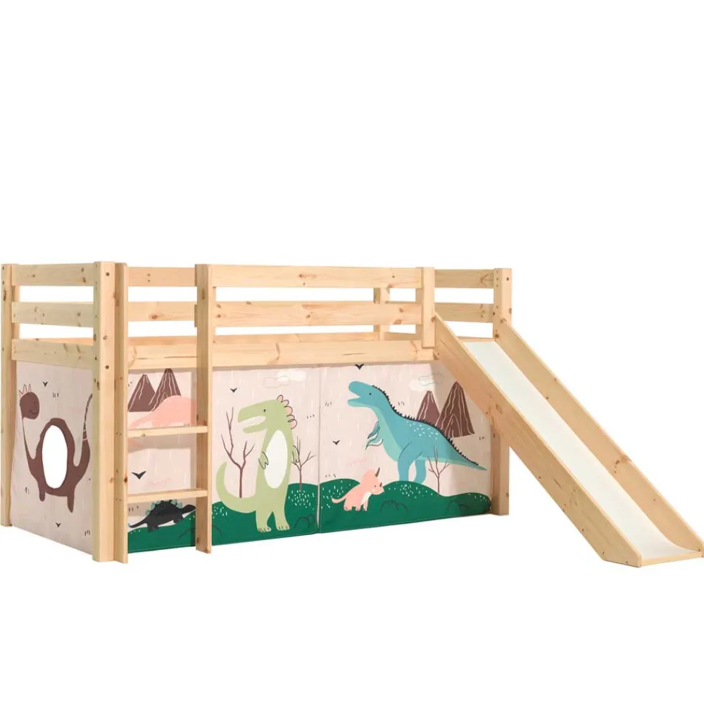 Kinder Wohnen Abenteuerbett Dinosaurier mit Rutsche - Vacoas