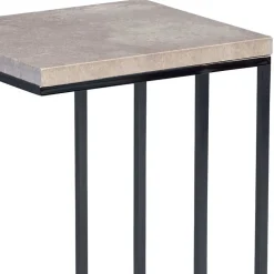 Wohnen Schwarze Möbel|Tische*Ablagetisch mit Beton Dekor Symatra & offenem Bügelgestell Schwarz