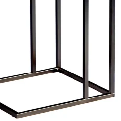 Wohnen Schwarze Möbel|Tische*Ablagetisch mit Beton Dekor Symatra & offenem Bügelgestell Schwarz