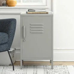 Wohnen Kommoden|Nachttische*Abschließbare Türen-Kommode im Spind Look - Melanje