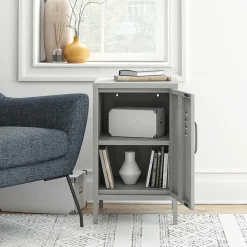 Wohnen Kommoden|Nachttische*Abschließbare Türen-Kommode im Spind Look - Melanje