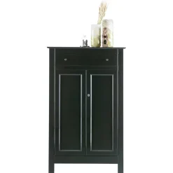 Wohnen Abschließbare Vertiko Kommode in Schwarz - Wins