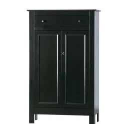 Wohnen Abschließbare Vertiko Kommode in Schwarz - Wins