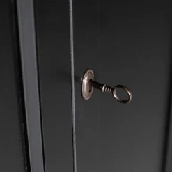 Wohnen Abschließbare Vertiko Kommode in Schwarz - Wins