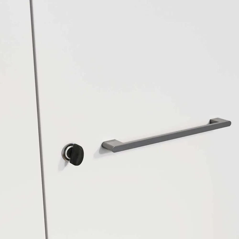 Wohnen Abschließbarer Akten Büroschrank in Lichtgrau - Ofledio