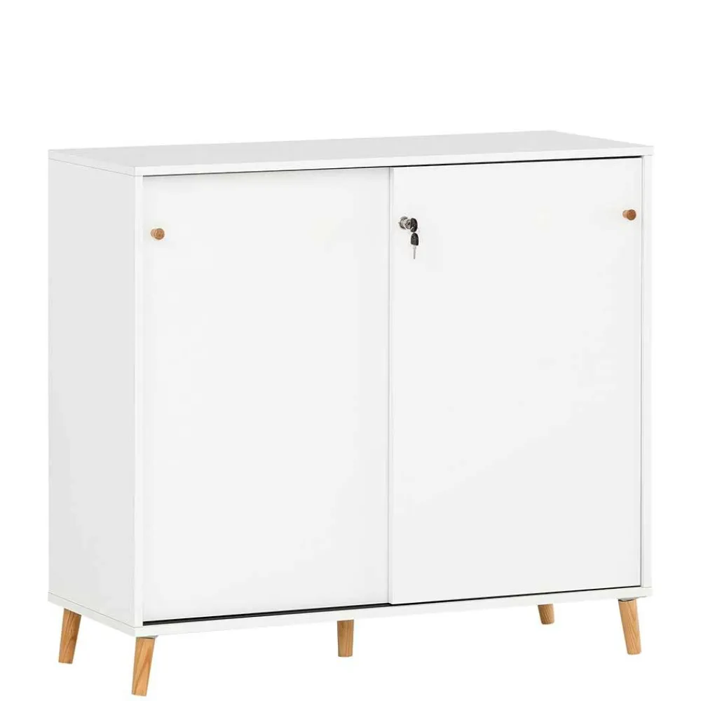 Wohnen Büroschränke*Abschließbarer Officeschrank mit Schiebetüren - Obtin