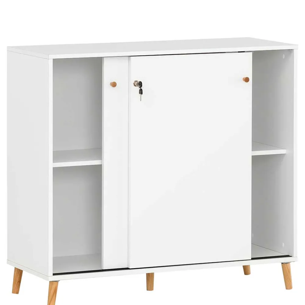 Wohnen Büroschränke*Abschließbarer Officeschrank mit Schiebetüren - Obtin