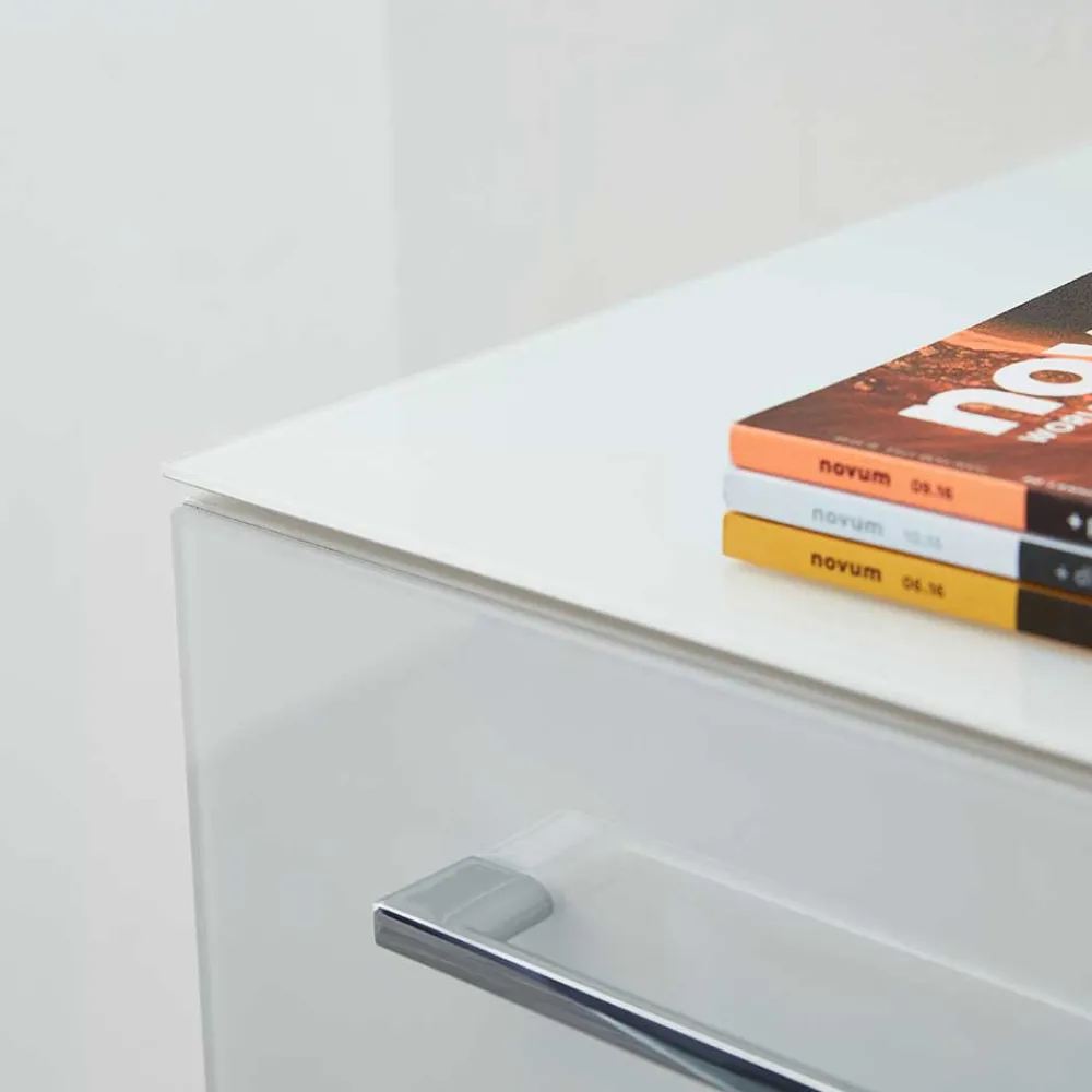 Wohnen Rollcontainer*Abschließbarer Rollcontainer in Weiß - Fidania