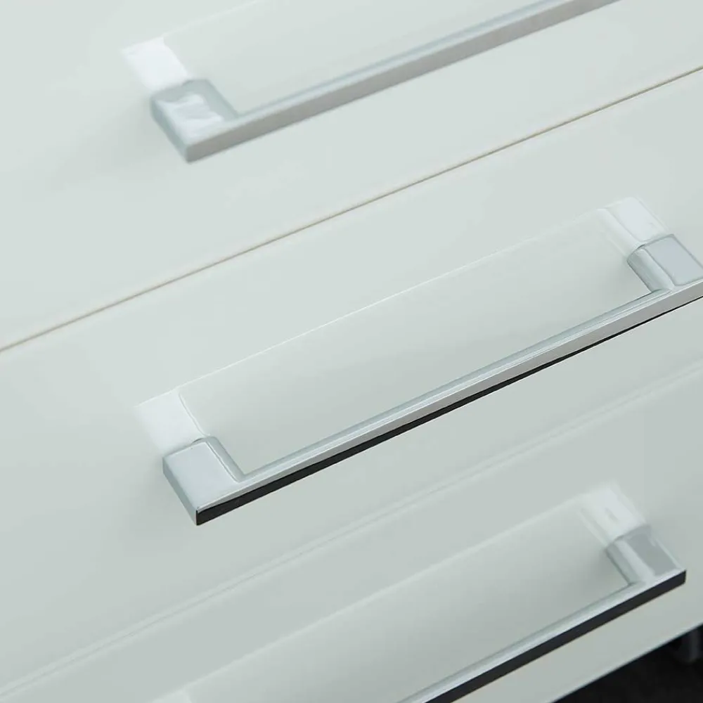 Wohnen Rollcontainer*Abschließbarer Rollcontainer in Weiß - Fidania