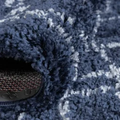 Wohnen Abstrakt gemusterter Läufer Teppich in Blau - Gunnar