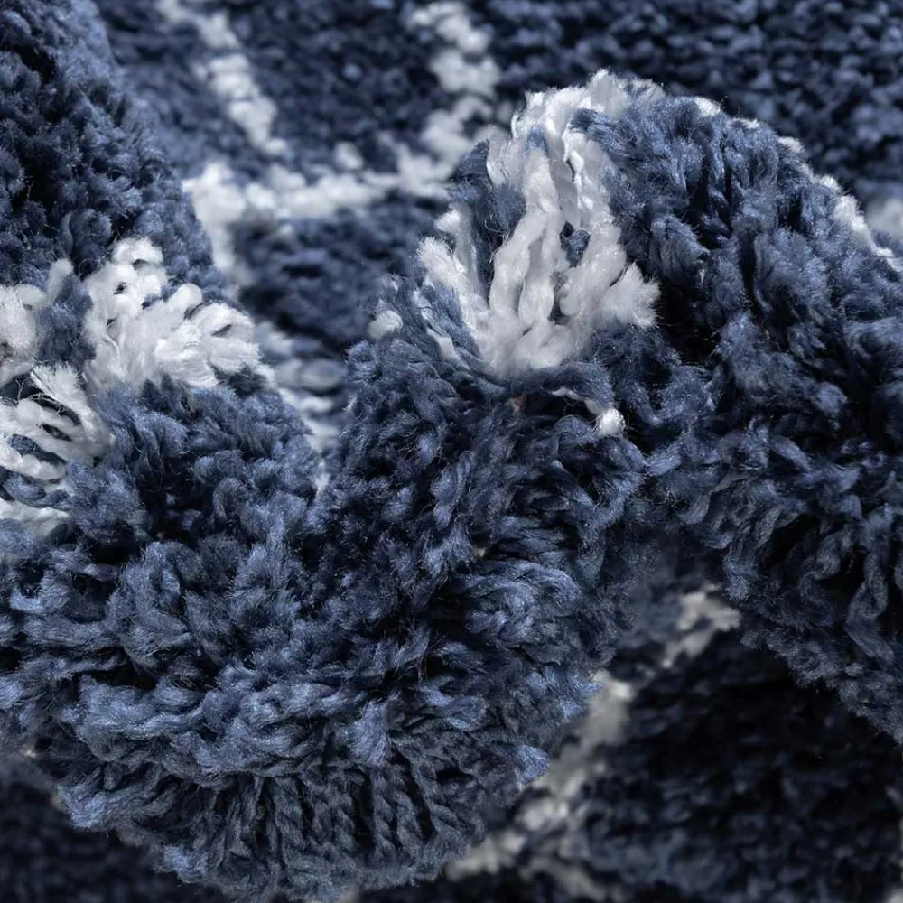 Wohnen Abstrakt gemusterter Läufer Teppich in Blau - Gunnar