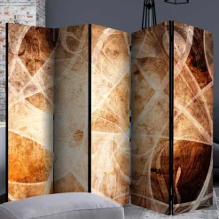 Wohnen Paravents*Abstrakter Print Paravent in Braun - Adinos