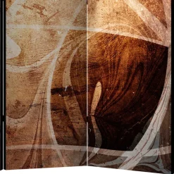 Wohnen Paravents*Abstrakter Print Paravent in Braun - Adinos