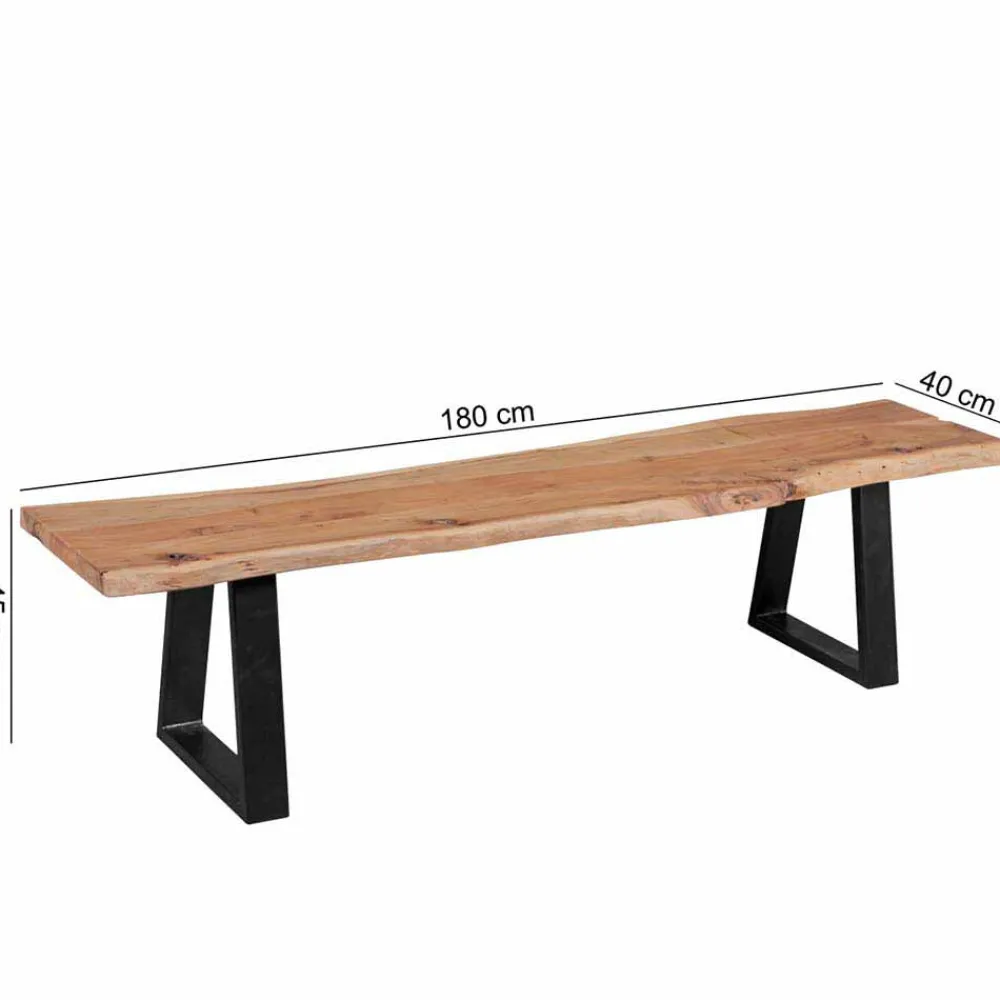 Wohnen Akazie Holzbank Lussina mit Baumkante