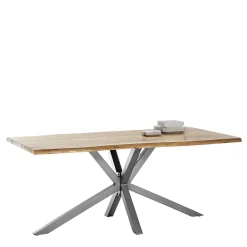 Wohnen Graue Möbel|Naturholzmöbel*Akazie Tisch fürs Esszimmer mit Baumkante - Symonya