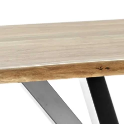 Wohnen Graue Möbel|Naturholzmöbel*Akazie Tisch fürs Esszimmer mit Baumkante - Symonya