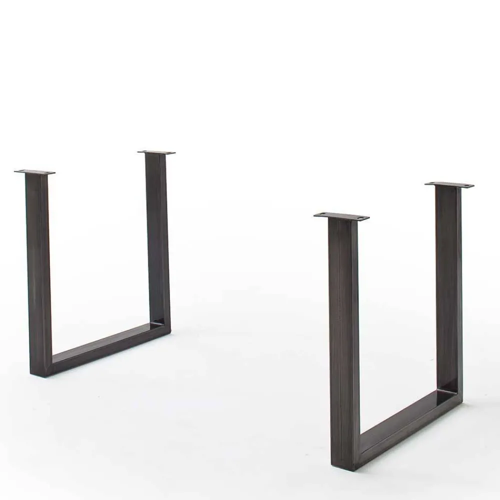 Wohnen Naturholzmöbel|Massivholzmöbel*Akazienholz Küchentisch mit Naturkante in Grau - Mevrinus