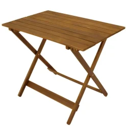 Wohnen Massivholzmöbel|Küchentische*Akazienholz Klapptisch mit X Gestell - Flavios