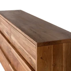 Wohnen Akazienholz Sideboard mit sechs Schubladen - Vomano