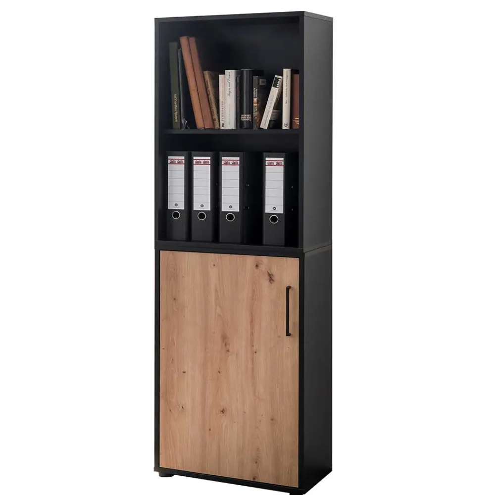 Wohnen Wohnzimmer-Regale|Büroregale*Akten Schrank und Regal Kombi - Evasilica (zweiteilig)