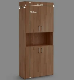 Wohnen Büroschränke*Aktenordnerschrank mit Fach und vier Türen - Bash