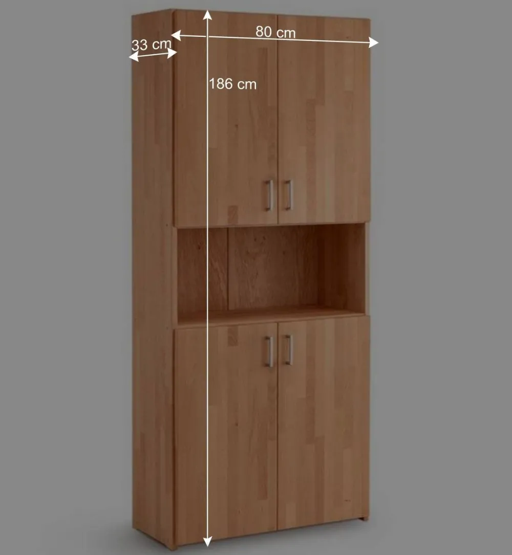 Wohnen Büroschränke*Aktenordnerschrank mit Fach und vier Türen - Bash