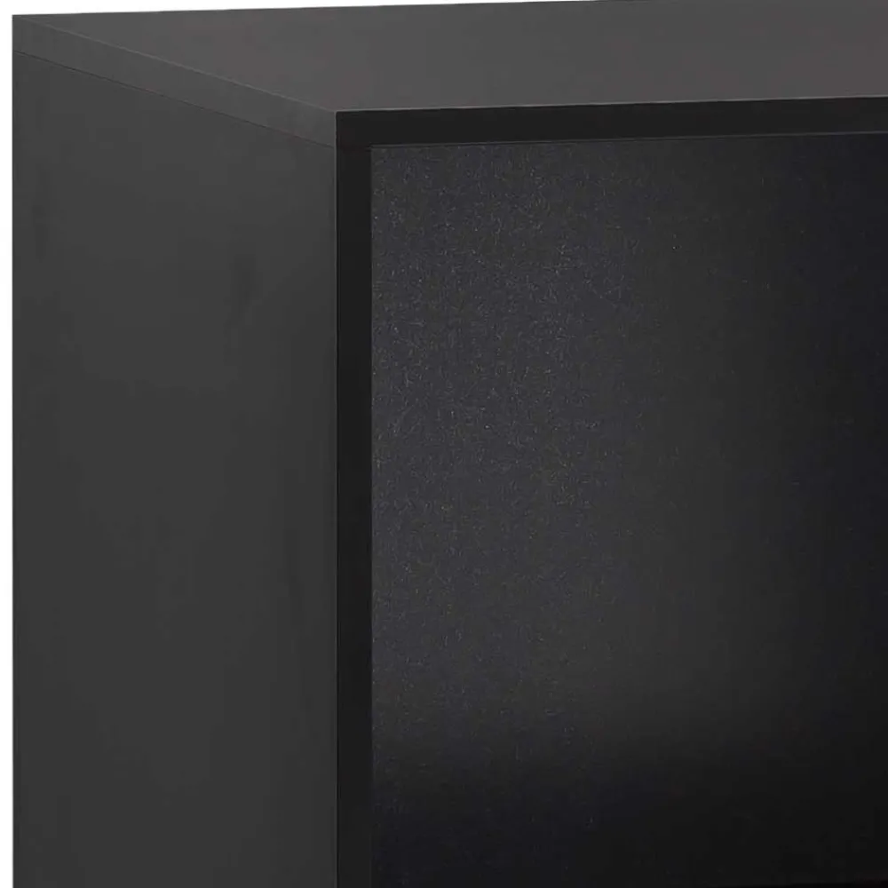 Wohnen Esszimmerregale|Regale*Aktenregal mit vier Fächern in Schwarz - Evasilica