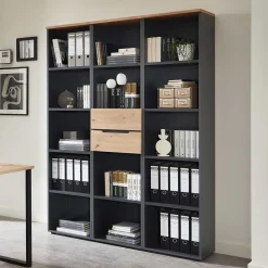 Wohnen Esszimmerregale|Regale*Aktenregal mit vier Fächern & zwei Schubladen - Kuetra