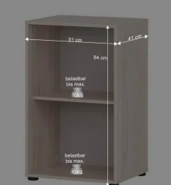 Wohnen Aktenregal mit zwei Fächern 51x84x41 cm - Lakes