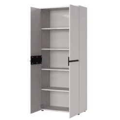 Wohnen Büroschränke*Aktenschrank in Hellgrau mit Schwarz - Great