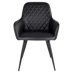 Wohnen Altholz Esstisch & Kunstlederstühle - Plugravis (siebenteilig)