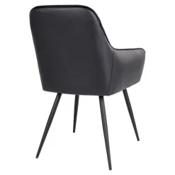 Wohnen Altholz Esstisch & Kunstlederstühle - Plugravis (siebenteilig)