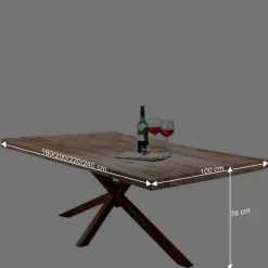 Wohnen Altholztisch aus Teak Massivholz - Dattilon